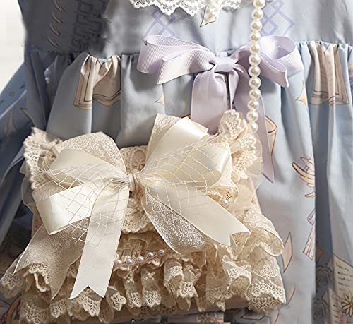 BABY　甘ロリ　JSK 　カチュ　籠バッグ3点セット Amazon | [UpdateClassic] ロリータ風 レースバッグ 花嫁風 レース